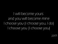 Sara Bareilles - I Choose You (Lyrics)