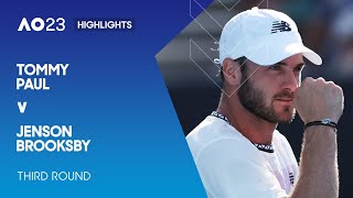 Tommy Paul v Jenson Brooksby Highlights | Australian Open 2023 Third Round