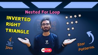 Inverted Triangle Pattern in Java. Nested for loop in java. Star Patterns in Java. #viralvideo