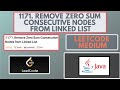 Leetcode | 1171. Remove Zero Sum Consecutive Nodes from Linked List | Medium | Java