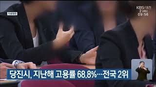 당진시, 지난해 고용률 68.8%···전국 2위_대전KBS_3.2.(수)