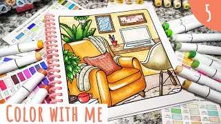 ASMR Color with me | Ohuhu Markers Coloring Page