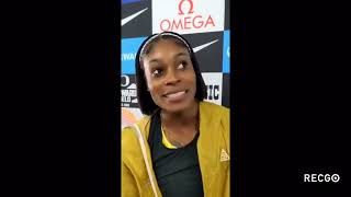 Shelly-Ann Fraser-Pryce And Elaine Thompson-Herah Give Upbeat Interviews After Race