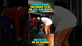 Pretended to be an Old Man in GYM #shorts #prank #funny #gympranks