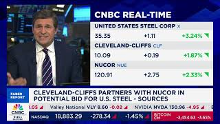 David Faber reports on a potential bid for US Steel coming from Cleveland Cliffs and Nucor TOGETHER!