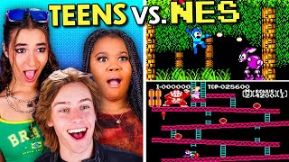 Teens Play NES For The First Time! (Super Mario Bros, Punch Out, Donkey Kong)