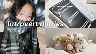 introvert diaries: ipad unboxing, exam study, snowy days