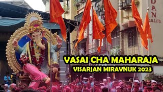 VASAI CHA MAHARAJA VISARJAN MIRAVNUK 2023 | SAMARTHYA DHOL TASHA PATHAK | Vlog 30