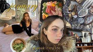 a realistic week in my life | cloudy january, modeling, college life