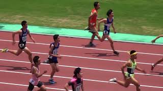 回北九州市民選手権陸上競技大会 中学男子100m準決勝（花尾1コース）