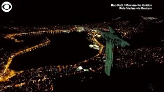 WEB EXTRA: 'Vaccine Saves' Message Projected Onto Christ The Redeemer Statue