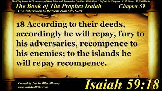 Prophet Isaiah 57-66 KJV, KJB - Holy Bible Book #23 - HD Audio Text Read Along Narration 2