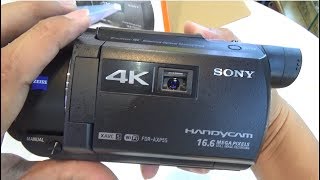 Sony handycam FDR AXP55 4K quality unboxing and quick review