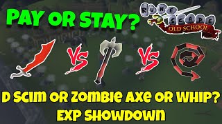 Pay or Stay #46 | D Scimitar vs Zombie Axe vs Abyssal Whip | OSRS NMZ