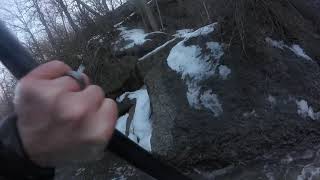 Little vermilion river canyon whitewater in Illinois