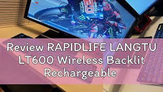 Review RAPIDLIFE LANGTU LT600 Wireless Backlit Rechargeable Keyboard \u0026 Mouse Combo Set Silent Retro