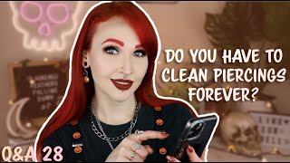 HOW LONG DO YOU HAVE TO CLEAN PIERCINGS? | Body Mods Q&A 28