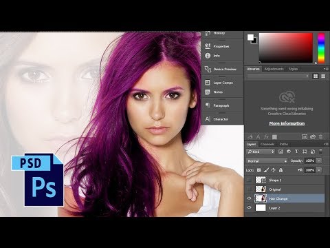 Changing Hair Color in Photoshop (Nina Dobrev) Changing Hair Color in Photoshop (Nina Dobrev)