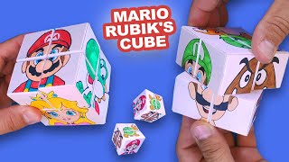 SUPER MARIO RUBIK'S CUBE from Paper! How to Make Paper 2x2 Rubik's Cube with SUPER MARIO.