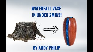 Wood Crafting Woodturning - Author Andy Philip - Waterfall Vase
