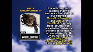 Marcellus Prospere ~ Short Obituary