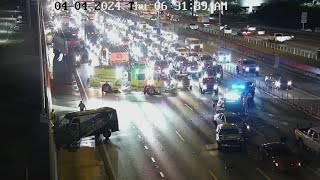 Northbound lanes of Palmetto Expressway blocked just before Okeechobee Road due to crash