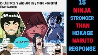 15 Characters Stronger Than Naruto The Seventh Hokage! Response!