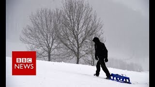 Heavy snow hits parts of Europe - BBC News
