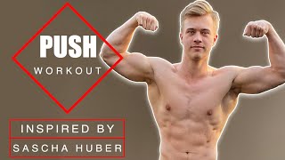 Sascha Huber's Push Workout umgestaltet | WORKOUT | 25Min | mit Kurzhanteln | Brust-Trizeps-Schulter