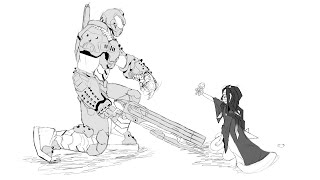 Wholesome moment between Doomslayer and Nezuko| Gradient Dough comic dub