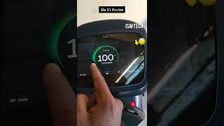 Ola S1Pro 100%charged mileage #scooter#ola #ev#electric #electricbike #mileage #youtubeshorts#bike