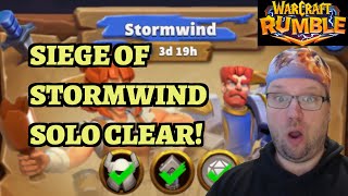 SOLO Siege of Stormwind Clear - Warcraft Rumble