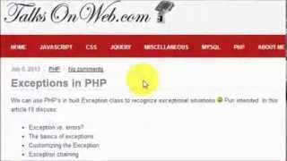 Exceptions in PHP - Part 1 of 2