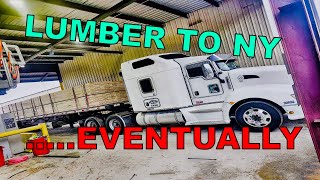 #32 TN Cancelled my license!!! Messy Lumber Load to NY:Life of an Owner Operator Flatbed Trucker