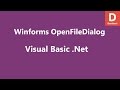 Visual Basic .Net OpenFileDialog Control