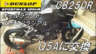 DUNLOP SPORTMAX Q5AをCB250Rに装着 タイヤ交換編