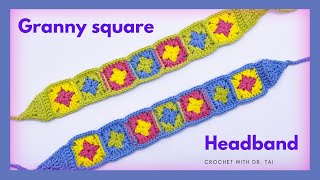 【EP117】 TRY IT!!! Granny Square Headband Crochet | DIY