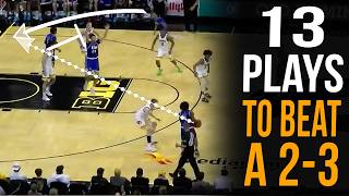 13 Plays To Destroy A 2-3 Zone From Top NCAA Men's Programs