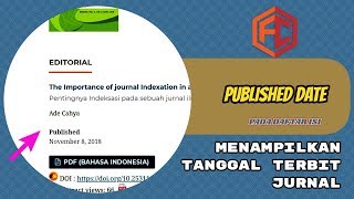 Tutorial Menampilkan Published Date Daftar isi OJS