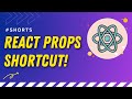 Must Know React Props Shortcut! #shorts