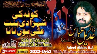 Noha Bibi Zainab s.a | Zakir Adeel Abbas B.A | Kufa Ki Shehzadi Bint E Ali Hun Nana | 2022-1443.