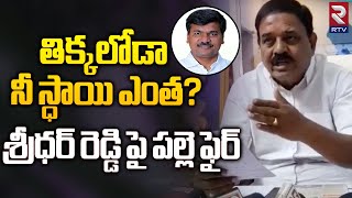 Palle Raghunatha Reddy Shocking Comments on Duddukunta Sreedhar Reddy | Puttaparthi MLA | RTV