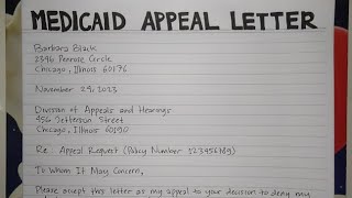 How To Write A Medicaid Appeal Letter Step by Step Guide | Writing Practices