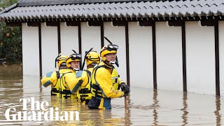 'This place was like a sea': survivors rescued after Typhoon Hagibis hits Japan