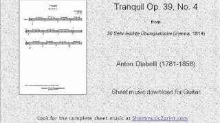 Diabelli : Tranquil Op. 39, No. 4