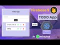 I built todo app in 7 mins with React & Firebase // Firebase SDK 9 React Todo (CRUD) App 2022