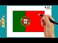 How To Draw Flag of PORTUGAL 🇵🇹