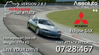 Assoluto Racing 2.8.2 | Nürburgring Time Attack [7:28:467] Mitsubishi Eclipse GSX (Gameplay)