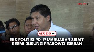 EKS Politisi PDI-P Maruarar Sirait Resmi Dukung Prabowo-Gibran