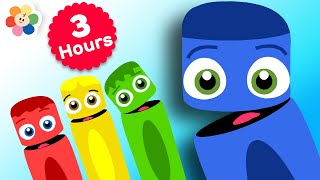 Learn Colors for Babies w Color Crew | 3 Hours Compilation | Educational Learning Video for Toddlers